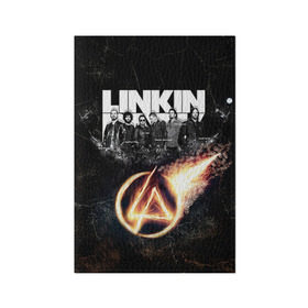 Обложка для паспорта матовая кожа с принтом Linkin Park в Петрозаводске, натуральная матовая кожа | размер 19,3 х 13,7 см; прозрачные пластиковые крепления | linkin park | rock | линкин парк | рок