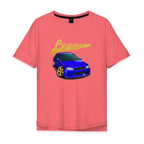 Мужская футболка хлопок Oversize с принтом Subaru Legacy в Петрозаводске, 100% хлопок | свободный крой, круглый ворот, “спинка” длиннее передней части | subaru | subaru legacylegacy