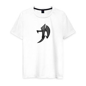 Мужская футболка хлопок с принтом Иероглиф Сила в Петрозаводске, 100% хлопок | прямой крой, круглый вырез горловины, длина до линии бедер, слегка спущенное плечо. | japan | power | восток | сила | тату | япония | японский иероглиф 