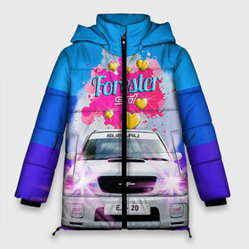 Женская зимняя куртка 3D с принтом Subaru Forester Sti II M в Петрозаводске, верх — 100% полиэстер; подкладка — 100% полиэстер; утеплитель — 100% полиэстер | длина ниже бедра, силуэт Оверсайз. Есть воротник-стойка, отстегивающийся капюшон и ветрозащитная планка. 

Боковые карманы с листочкой на кнопках и внутренний карман на молнии | forester | jdm | sti | subaru