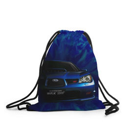 Рюкзак-мешок 3D с принтом Subaru в Петрозаводске, 100% полиэстер | плотность ткани — 200 г/м2, размер — 35 х 45 см; лямки — толстые шнурки, застежка на шнуровке, без карманов и подкладки | impreza | jdm | sti | subaru | wrx