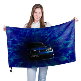 Флаг 3D с принтом Subaru в Петрозаводске, 100% полиэстер | плотность ткани — 95 г/м2, размер — 67 х 109 см. Принт наносится с одной стороны | impreza | jdm | sti | subaru | wrx