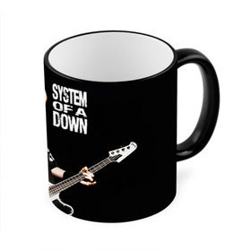 Кружка 3D с принтом System of a Down в Петрозаводске, керамика | ёмкость 330 мл | Тематика изображения на принте: hard rock | metal | rock | serj | system of a down | tankian | метал | рок | систем | танкян | хардрок