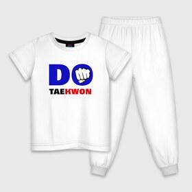 Детская пижама хлопок с принтом Do taekwon-do в Петрозаводске, 100% хлопок |  брюки и футболка прямого кроя, без карманов, на брюках мягкая резинка на поясе и по низу штанин
 | тхэквондо