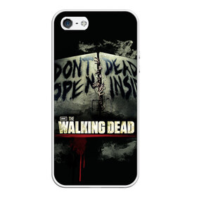 Чехол для iPhone 5/5S матовый с принтом The Walking Dead в Петрозаводске, Силикон | Область печати: задняя сторона чехла, без боковых панелей | зомби