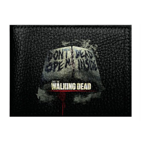Обложка для студенческого билета с принтом The Walking Dead в Петрозаводске, натуральная кожа | Размер: 11*8 см; Печать на всей внешней стороне | зомби