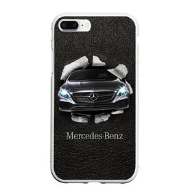 Чехол для iPhone 7Plus/8 Plus матовый с принтом Mercedes в Петрозаводске, Силикон | Область печати: задняя сторона чехла, без боковых панелей | amg | benz | mercedes | бенс | бенц | кожа | мерседес