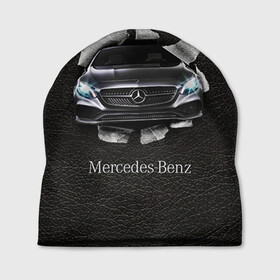 Шапка 3D с принтом Mercedes в Петрозаводске, 100% полиэстер | универсальный размер, печать по всей поверхности изделия | amg | benz | mercedes | бенс | бенц | кожа | мерседес