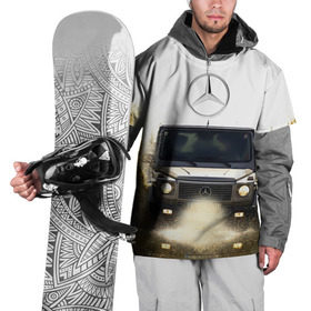 Накидка на куртку 3D с принтом Mercedes в Петрозаводске, 100% полиэстер |  | amg | benz | gelentvagen | mercedes | бенс | бенц | гелентваген | гелик | мерседес