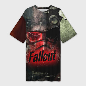 Платье-футболка 3D с принтом Fallout в Петрозаводске,  |  | fallout | бункер | постапокалиптические | фалаут | фаллаут | фолаут | фоллаут