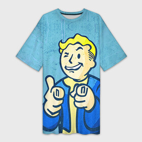 Платье-футболка 3D с принтом Fallout в Петрозаводске,  |  | boy | fallout | vault | бункер | постапокалиптические | фалаут | фаллаут | фолаут | фоллаут