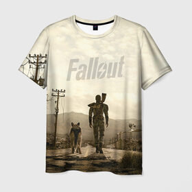Мужская футболка 3D с принтом Fallout в Петрозаводске, 100% полиэфир | прямой крой, круглый вырез горловины, длина до линии бедер | fallout | бункер | постапокалиптические | фалаут | фаллаут | фолаут | фоллаут
