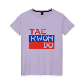 Женская футболка хлопок с принтом Taekwondo Россия в Петрозаводске, 100% хлопок | прямой крой, круглый вырез горловины, длина до линии бедер, слегка спущенное плечо | тхэквондо