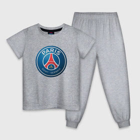 Детская пижама хлопок с принтом Paris Saint Germain в Петрозаводске, 100% хлопок |  брюки и футболка прямого кроя, без карманов, на брюках мягкая резинка на поясе и по низу штанин
 | псж