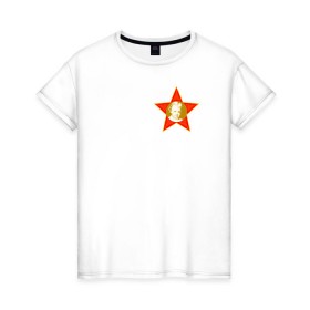 Женская футболка хлопок с принтом Ностальгия: Октябрёнок в Петрозаводске, 100% хлопок | прямой крой, круглый вырез горловины, длина до линии бедер, слегка спущенное плечо | ностальгия: октябрёнококтябрёнок | ссср