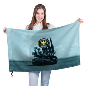 Флаг 3D с принтом Войска Противовоздушной обороны в Петрозаводске, 100% полиэстер | плотность ткани — 95 г/м2, размер — 67 х 109 см. Принт наносится с одной стороны | армия | войска | всадники апокалипсиса | пво | ракетчики | тополя