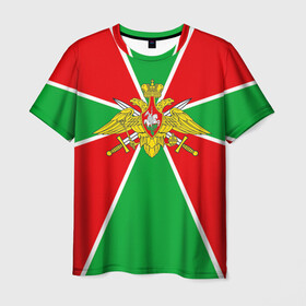 Мужская футболка 3D с принтом Пограничные войска в Петрозаводске, 100% полиэфир | прямой крой, круглый вырез горловины, длина до линии бедер | армия | войска | пограничники | погранцы | силовые структуры