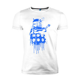 Мужская футболка премиум с принтом Daleks в Петрозаводске, 92% хлопок, 8% лайкра | приталенный силуэт, круглый вырез ворота, длина до линии бедра, короткий рукав | Тематика изображения на принте: 