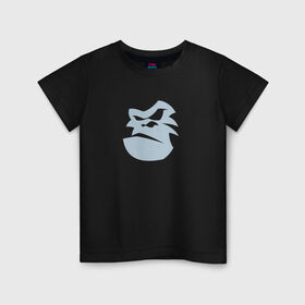 Детская футболка хлопок с принтом Горилла в Петрозаводске, 100% хлопок | круглый вырез горловины, полуприлегающий силуэт, длина до линии бедер | Тематика изображения на принте: новый год | обезьяна | символ года | символ года   обезьяна.горилла