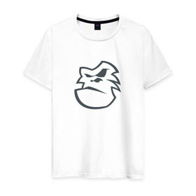 Мужская футболка хлопок с принтом Горилла в Петрозаводске, 100% хлопок | прямой крой, круглый вырез горловины, длина до линии бедер, слегка спущенное плечо. | горилла | обезьяна | обезьяна   символ 2016 года.новый год | символ года
