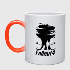 Кружка хамелеон с принтом Fallout 4: взрыв в Петрозаводске, керамика | меняет цвет при нагревании, емкость 330 мл | fallout | fallout 4: взрыввзрыв | апокалипсис | игры | подарок | ядерный