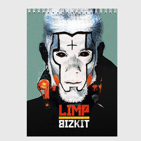 Скетчбук с принтом Limp Bizkit в Петрозаводске, 100% бумага
 | 48 листов, плотность листов — 100 г/м2, плотность картонной обложки — 250 г/м2. Листы скреплены сверху удобной пружинной спиралью | Тематика изображения на принте: bizkit | limp | limp bizkit | бизкит | лимп | лимп бизкит | лимпбизкит | рок