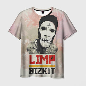 Мужская футболка 3D с принтом Limp Bizkit в Петрозаводске, 100% полиэфир | прямой крой, круглый вырез горловины, длина до линии бедер | bizkit | limp | limp bizkit | бизкит | лимп | лимп бизкит | лимпбизкит | рок