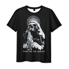 Мужская футболка 3D с принтом Bring Me The Horizon в Петрозаводске, 100% полиэфир | прямой крой, круглый вырез горловины, длина до линии бедер | Тематика изображения на принте: bmth | bring me the horizon | hardcore | rock | музыка | рок