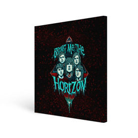 Холст квадратный с принтом Bring Me The Horizon в Петрозаводске, 100% ПВХ |  | bmth | bring me the horizon | hardcore | rock | музыка | рок