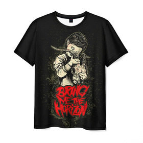 Мужская футболка 3D с принтом Bring Me The Horizon в Петрозаводске, 100% полиэфир | прямой крой, круглый вырез горловины, длина до линии бедер | bmth | bring me the horizon | hardcore | rock | музыка | рок