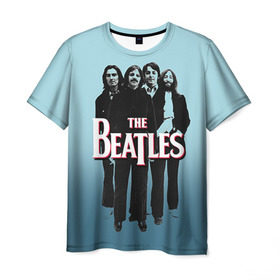 Мужская футболка 3D с принтом The Beatles в Петрозаводске, 100% полиэфир | прямой крой, круглый вырез горловины, длина до линии бедер | beatles | rock | the beatles | битлз | битлс | битлы | рок