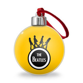 Ёлочный шар с принтом The Beatles в Петрозаводске, Пластик | Диаметр: 77 мм | beatles | rock | the beatles | битлз | битлс | битлы | рок
