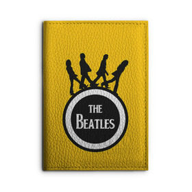 Обложка для автодокументов с принтом The Beatles в Петрозаводске, натуральная кожа |  размер 19,9*13 см; внутри 4 больших “конверта” для документов и один маленький отдел — туда идеально встанут права | Тематика изображения на принте: beatles | rock | the beatles | битлз | битлс | битлы | рок