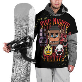 Накидка на куртку 3D с принтом Five Nights At Freddy`s в Петрозаводске, 100% полиэстер |  | five nights at freddys | fnaf | freddy | игры | медведь | мишка | фнаф | фредди