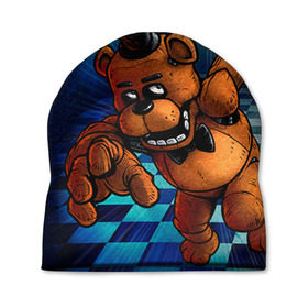 Шапка 3D с принтом Five Nights At Freddy`s в Петрозаводске, 100% полиэстер | универсальный размер, печать по всей поверхности изделия | five nights at freddys | fnaf | freddy | игры | медведь | мишка | фнаф | фредди