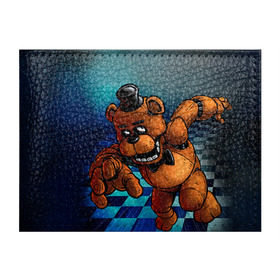 Обложка для студенческого билета с принтом Five Nights At Freddy`s в Петрозаводске, натуральная кожа | Размер: 11*8 см; Печать на всей внешней стороне | five nights at freddys | fnaf | freddy | игры | медведь | мишка | фнаф | фредди