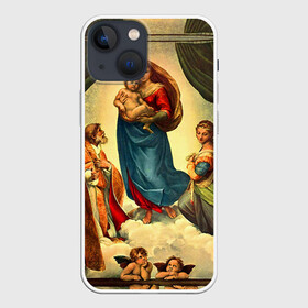 Чехол для iPhone 13 mini с принтом Рафаэль   Сикстинская мадонна в Петрозаводске,  |  | картина | рафаэль | сикстинская мадонна | художник