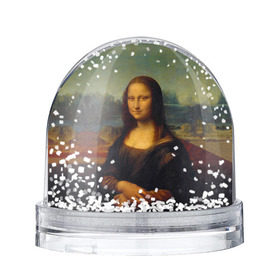 Снежный шар с принтом Леонардо да Винчи - Мона Лиза в Петрозаводске, Пластик | Изображение внутри шара печатается на глянцевой фотобумаге с двух сторон | картина | леонардо да винчи | лиза | мона | мона лиза | художник