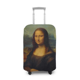 Чехол для чемодана 3D с принтом Леонардо да Винчи - Мона Лиза в Петрозаводске, 86% полиэфир, 14% спандекс | двустороннее нанесение принта, прорези для ручек и колес | картина | леонардо да винчи | лиза | мона | мона лиза | художник