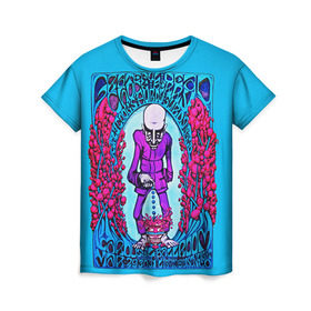 Женская футболка 3D с принтом Drop Dead в Петрозаводске, 100% полиэфир ( синтетическое хлопкоподобное полотно) | прямой крой, круглый вырез горловины, длина до линии бедер | drop dead