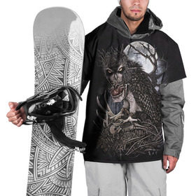 Накидка на куртку 3D с принтом Ночной охотник в Петрозаводске, 100% полиэстер |  | арт | кристофер ловелл | луна | мода | ночной охотник | ночь | охотник | сердце | филин