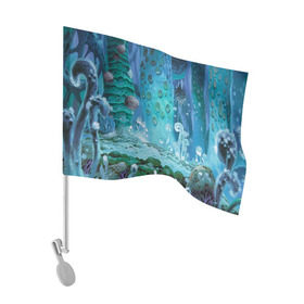 Флаг для автомобиля с принтом Навсикая из долины ветров в Петрозаводске, 100% полиэстер | Размер: 30*21 см | миядзаки | хаяо