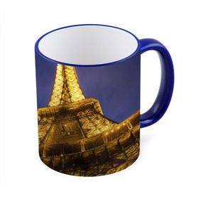 Кружка 3D с принтом Эйфелева башня в Петрозаводске, керамика | ёмкость 330 мл | Тематика изображения на принте: париж | эйфелева башня
