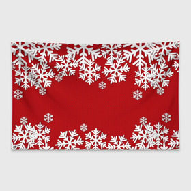 Флаг-баннер с принтом Снежинки в Петрозаводске, 100% полиэстер | размер 67 х 109 см, плотность ткани — 95 г/м2; по краям флага есть четыре люверса для крепления | new year | snowflake | sweater | winter | зима | новый год | рождество | с новым годом | сhristmas | свитер | снежинка