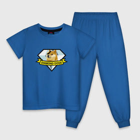 Детская пижама хлопок с принтом Diamond doge в Петрозаводске, 100% хлопок |  брюки и футболка прямого кроя, без карманов, на брюках мягкая резинка на поясе и по низу штанин
 | Тематика изображения на принте: mgs