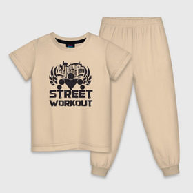 Детская пижама хлопок с принтом Street workout в Петрозаводске, 100% хлопок |  брюки и футболка прямого кроя, без карманов, на брюках мягкая резинка на поясе и по низу штанин
 | street | workout