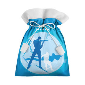 Подарочный 3D мешок с принтом Биатлон в Петрозаводске, 100% полиэстер | Размер: 29*39 см | biathlon | sport | winter | биатлон | биатлонисты | зимние виды спорта | спорт | стрельба