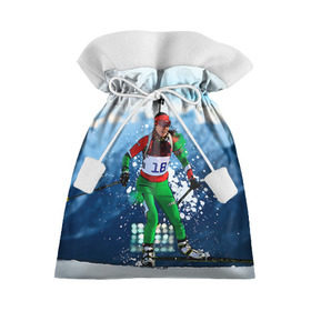 Подарочный 3D мешок с принтом Биатлон в Петрозаводске, 100% полиэстер | Размер: 29*39 см | Тематика изображения на принте: biathlon | sport | winter | биатлон | биатлонисты | зимние виды спорта | спорт | стрельба