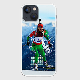 Чехол для iPhone 13 mini с принтом Биатлон в Петрозаводске,  |  | biathlon | sport | winter | биатлон | биатлонисты | зимние виды спорта | спорт | стрельба