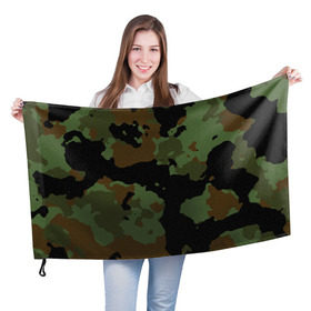 Флаг 3D с принтом Камуфляж Вельветовый эффект в Петрозаводске, 100% полиэстер | плотность ткани — 95 г/м2, размер — 67 х 109 см. Принт наносится с одной стороны | camo | camouflage | military | камо
